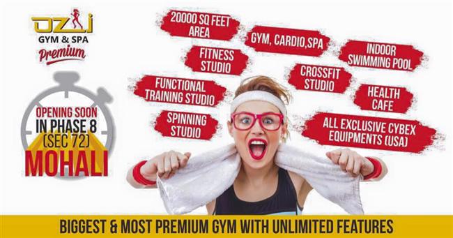 Now live fitness in GRAND WAY in the heart of Tricity, Second branch of Ozi Premium opening soon in Sec 72 Mohali.